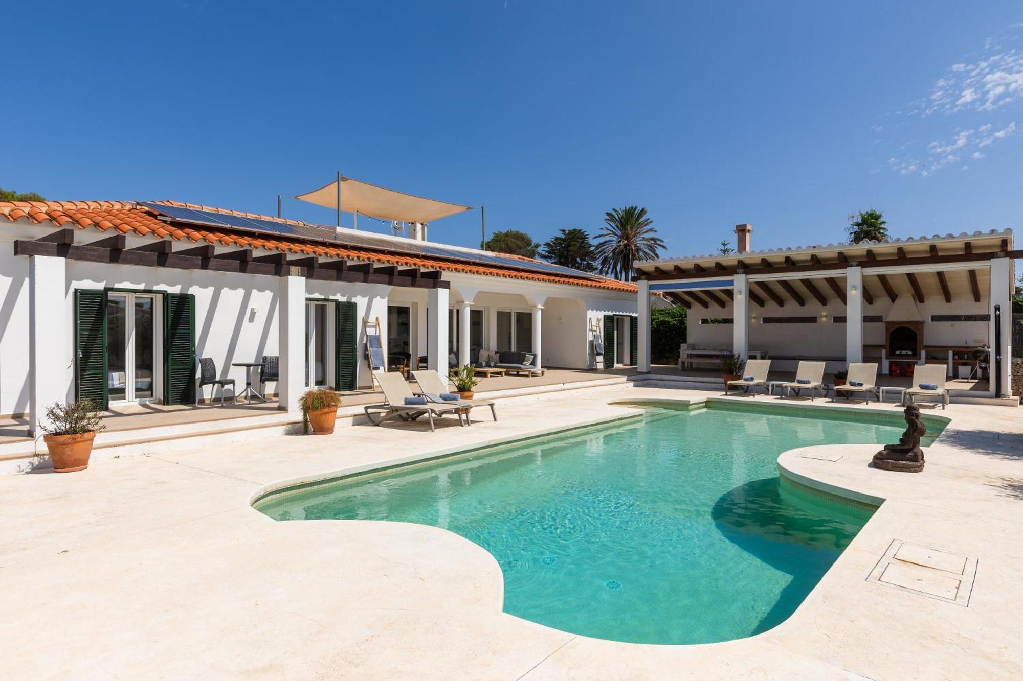Villa Maravilla With Heatable Pool Rooftopbar With Sea Views And Range Rover Binibeca Exterior foto