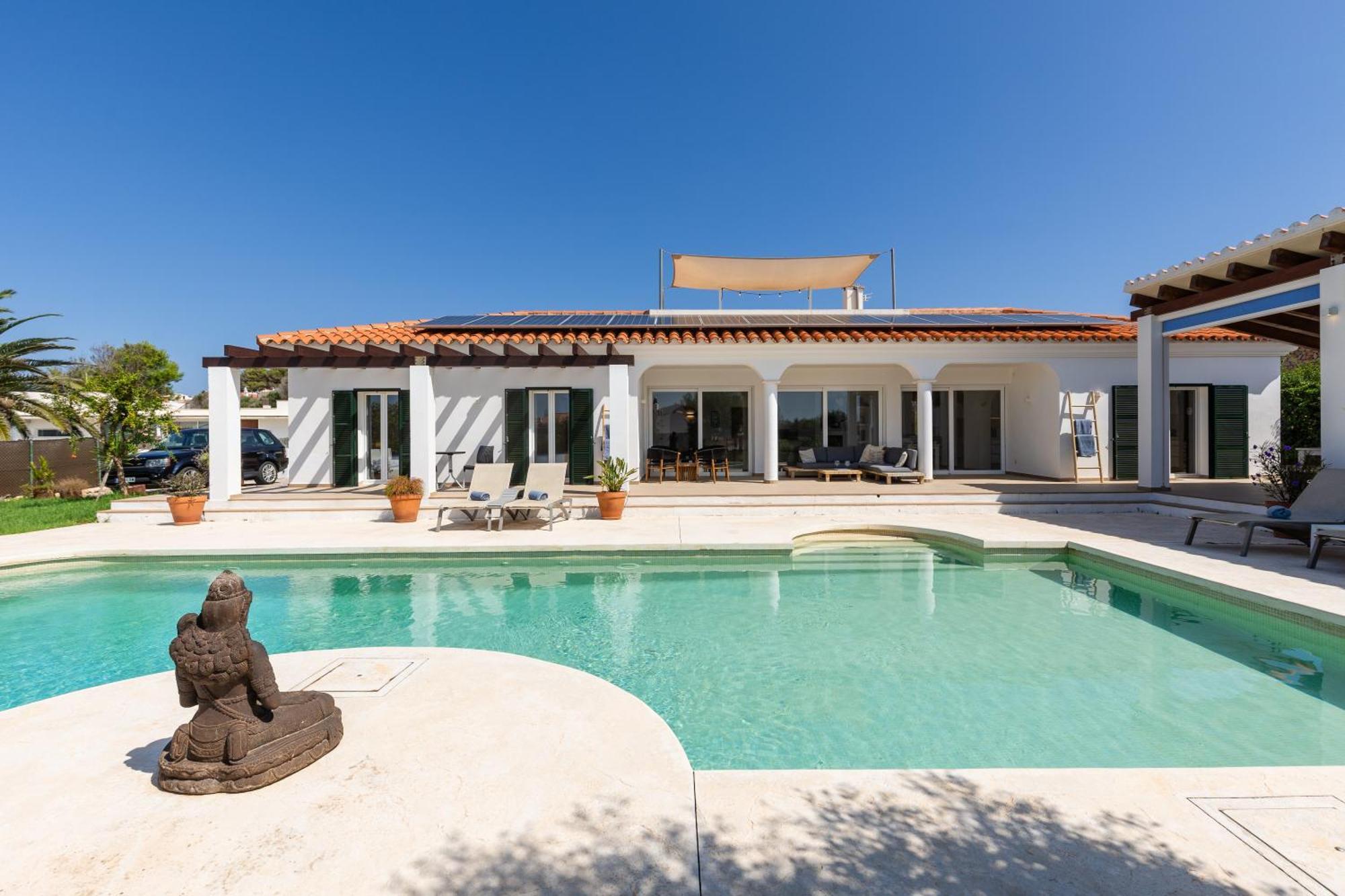 Villa Maravilla With Heatable Pool Rooftopbar With Sea Views And Range Rover Binibeca Exterior foto